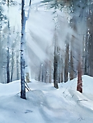 Katarzyna Bukowska_Zimową porą_akwarela_41 x 31 cm