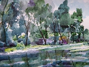 ,,Cisza - akwarelawatercolor 30 x 40 cm