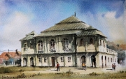synagoga we Włodawie akwarela 30x40 cm