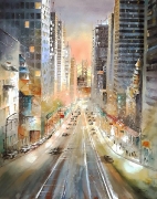 112-2018 Miasto światła. Płótno 80x100 cm. Grudzień 2018