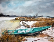 Przedwiośnie nad rzeką 32x41